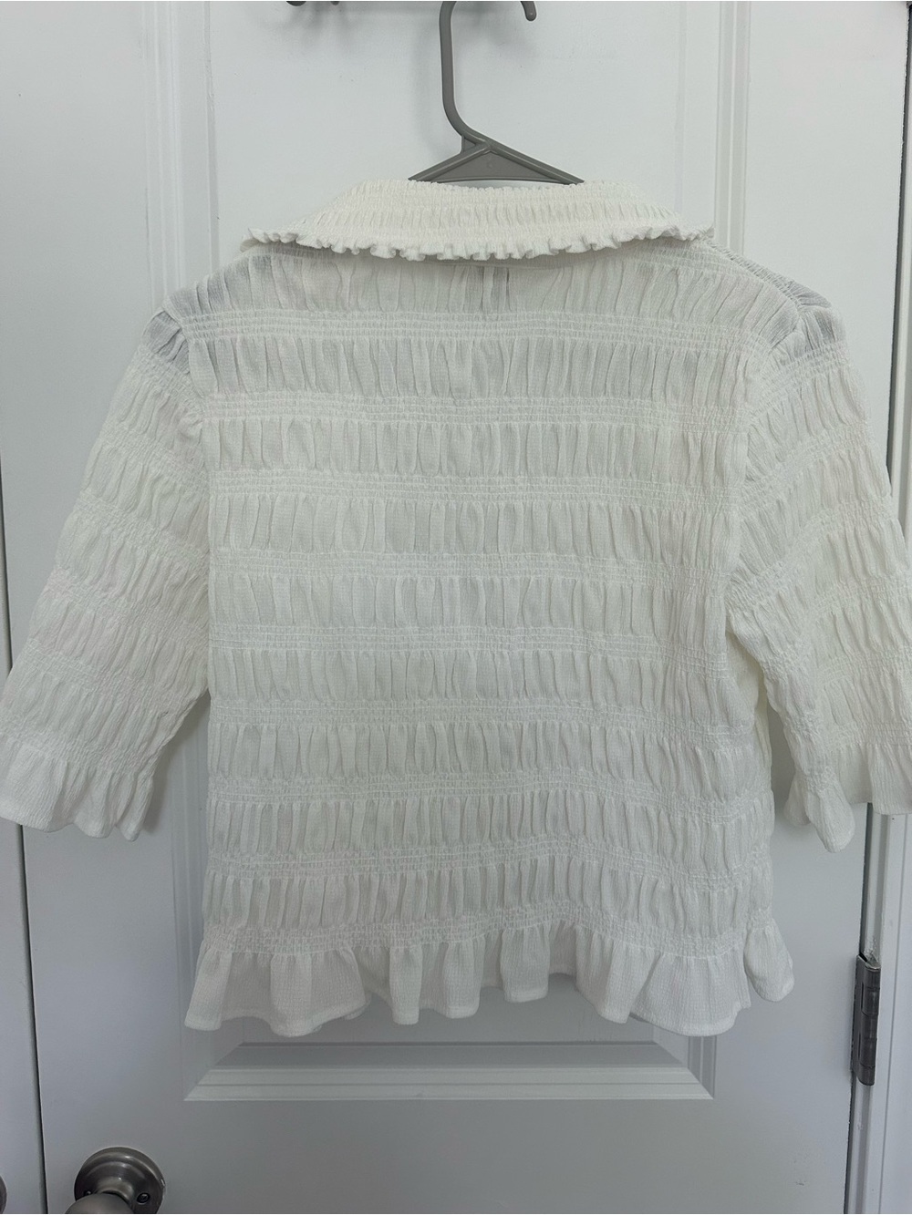 Anthroplogie Maeve Smocked Button-Front Top - Picture 4 of 5